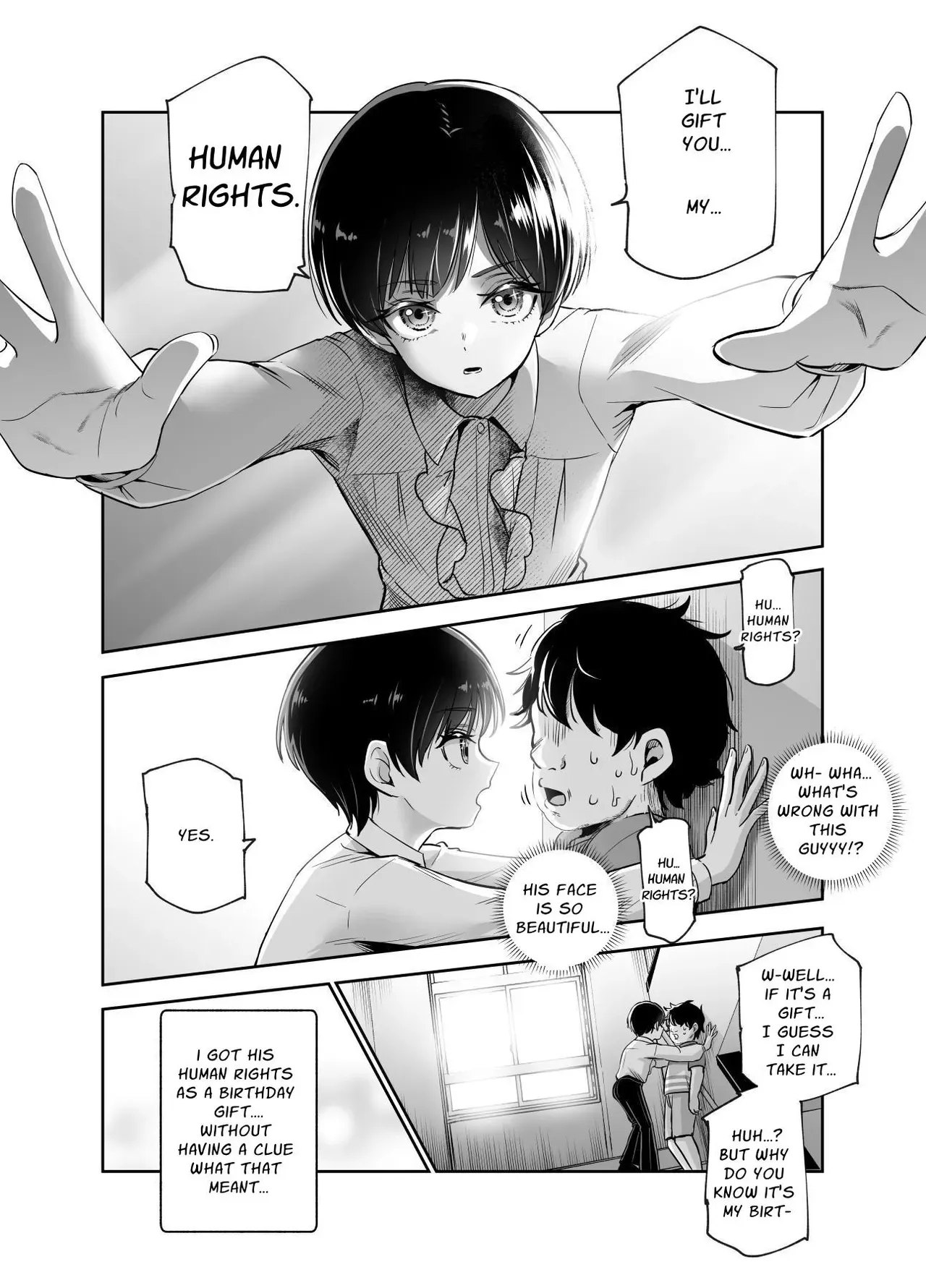 Boku no Jinken o Ageru EX Gakkou de Ichiban Motete Kanemochi de Tensai no Elite ga Tanjoubi Present ni Jinken o Kureta Hanashi | I Present You My Human Rights EX